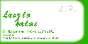 laszlo halmi business card